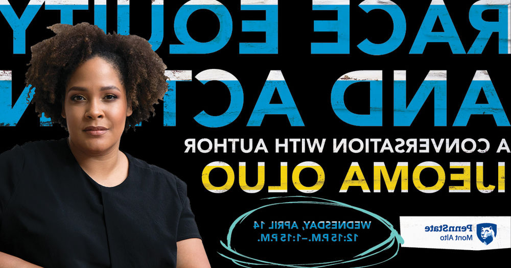 "Race 股本 和 Action Ijeoma Oluo" graphic with a black woman featured 